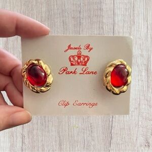 Jewels by Park Lane - Vintage Clip On Earrings with Interchangeable Stones